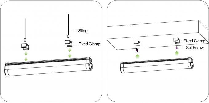 Более дешевые светодиодные линейные светильники 36 Вт, трехслойные трубки для парковки, водонепроницаемые 1200 мм 12